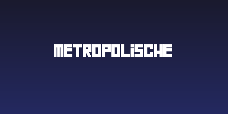 Metropolische Social Header