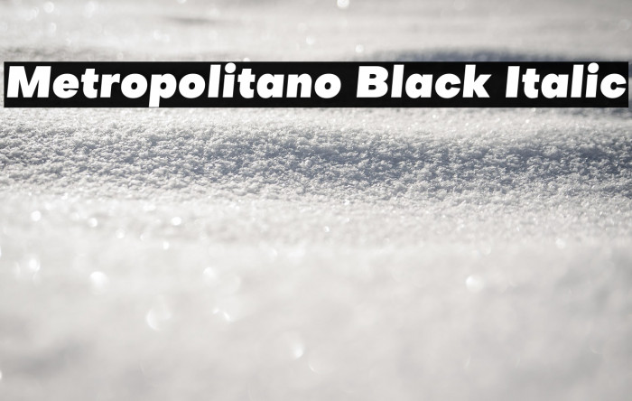Metropolitano Black Italic Example 3