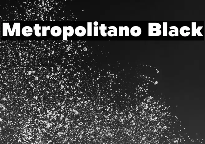 Metropolitano Black Font examples