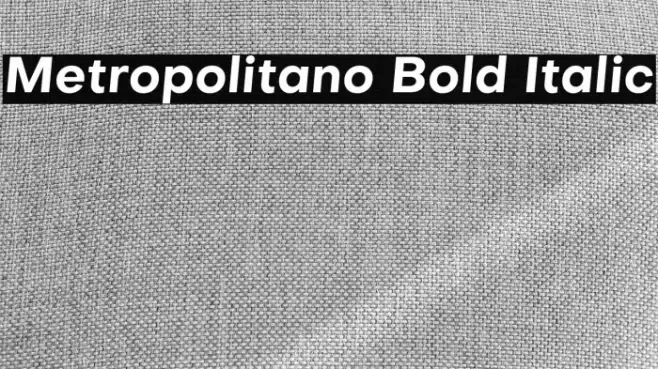 Metropolitano Bold Italic Font examples