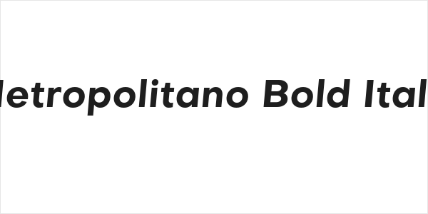 Metropolitano Bold Italic Logo