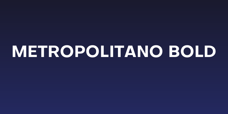 Metropolitano Bold Social Header
