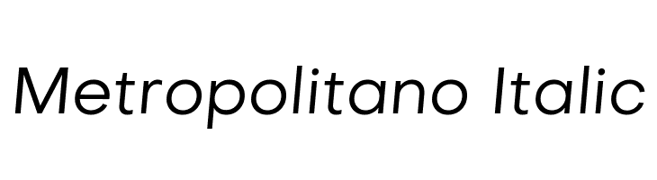 Metropolitano Italic  नि: शुल्क फ़ॉन्ट्स डाउनलोड