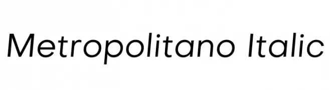 Metropolitano Italic  baixar fontes gratis
