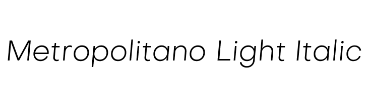 Metropolitano Light Italic  नि: शुल्क फ़ॉन्ट्स डाउनलोड