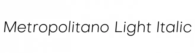 Metropolitano Light Italic  baixar fontes gratis