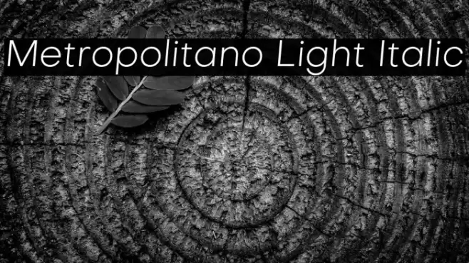Metropolitano Light Italic Font examples