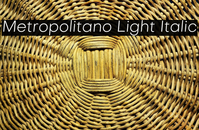 Metropolitano Light Italic Example 2