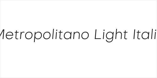 Metropolitano Light Italic Logo