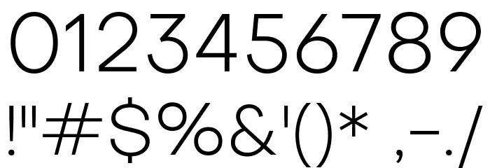 Metropolitano Light Font OTHER CHARS
