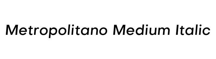 Metropolitano Medium Italic  les polices de caractères gratuit tlcharger