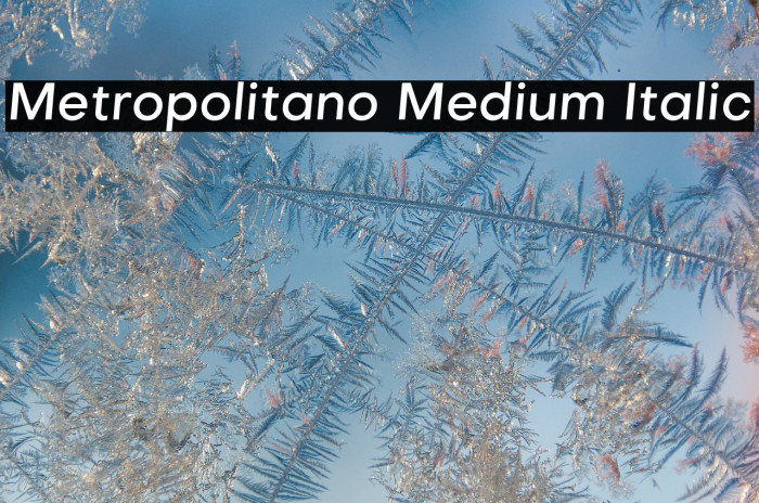 Metropolitano Medium Italic Example 2