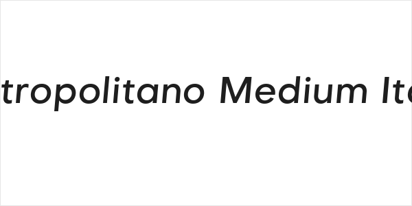 Metropolitano Medium Italic Logo