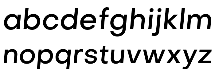 Metropolitano Medium Italic Font LOWERCASE