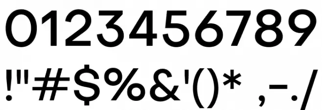 Metropolitano Medium Font OTHER CHARS