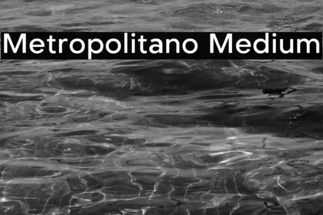 Metropolitano Medium Font examples
