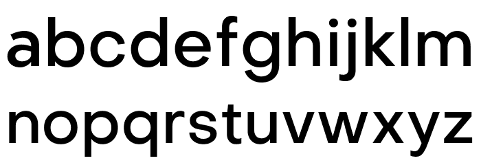 Metropolitano Medium Font LOWERCASE