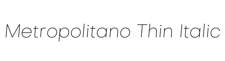 Metropolitano Thin Italic  baixar fontes gratis