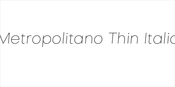 Metropolitano Thin Italic Logo