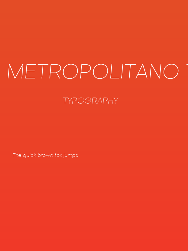 Metropolitano Thin Italic Poster