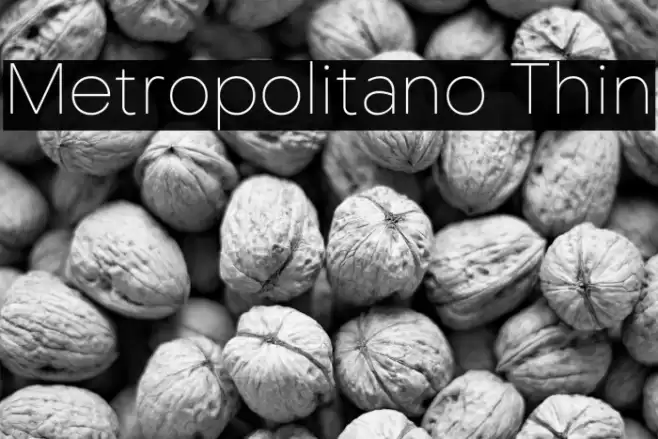 Metropolitano Thin Font examples