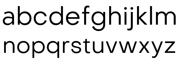 Metropolitano Font LOWERCASE
