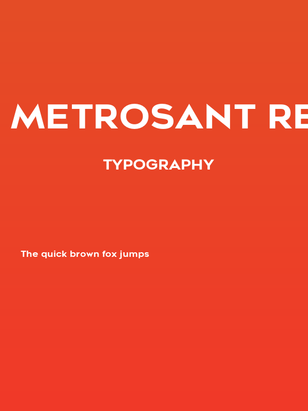 Metrosant Regular Poster