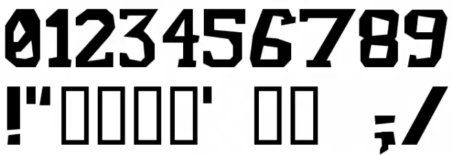 Metrostruct Font OTHER CHARS