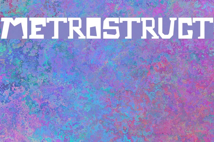 Metrostruct Font examples