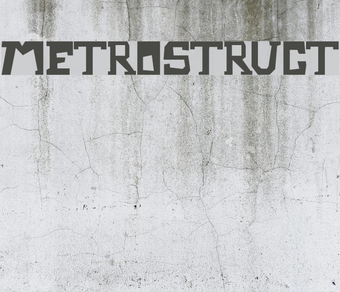Metrostruct Font examples