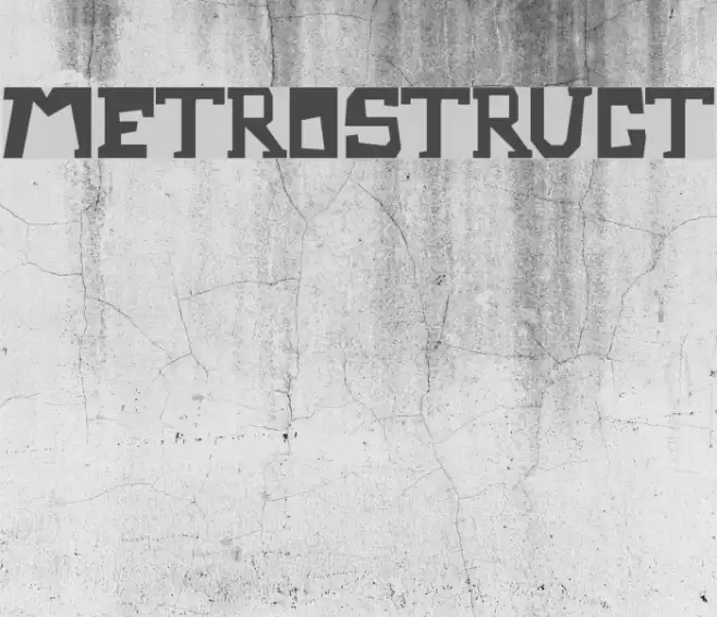 Metrostruct Font examples