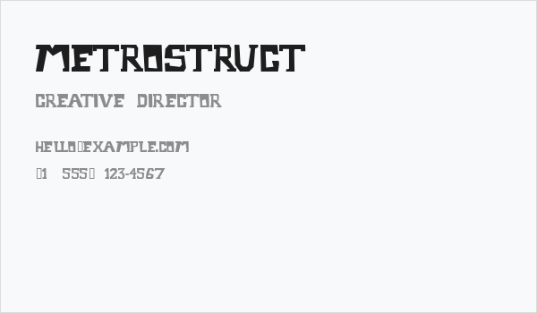 Metrostruct Business Card