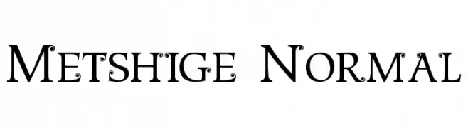 Metshige Normal  Fuentes Gratis Descargar
