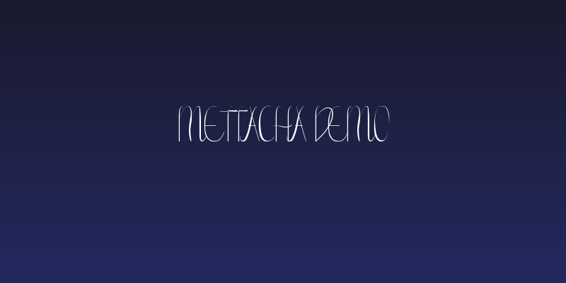 Mettacha Demo Social Header