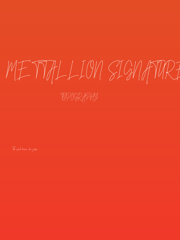 Mettallion Signature Poster