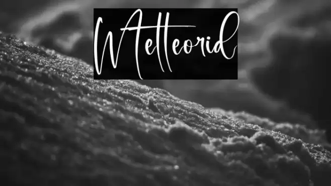 Metteorid Font examples