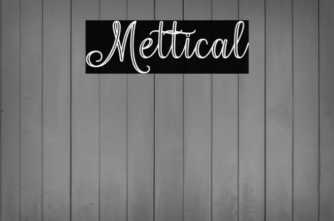 Mettical Font examples