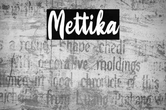 Mettika Font examples