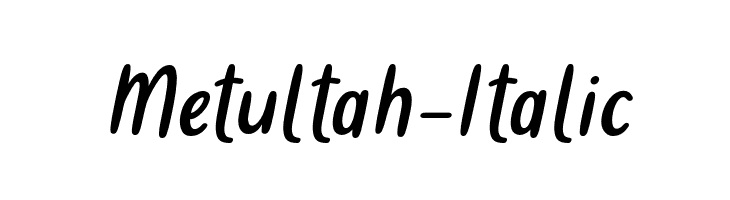 Metultah-Italic  フリーフォントのダウンロード