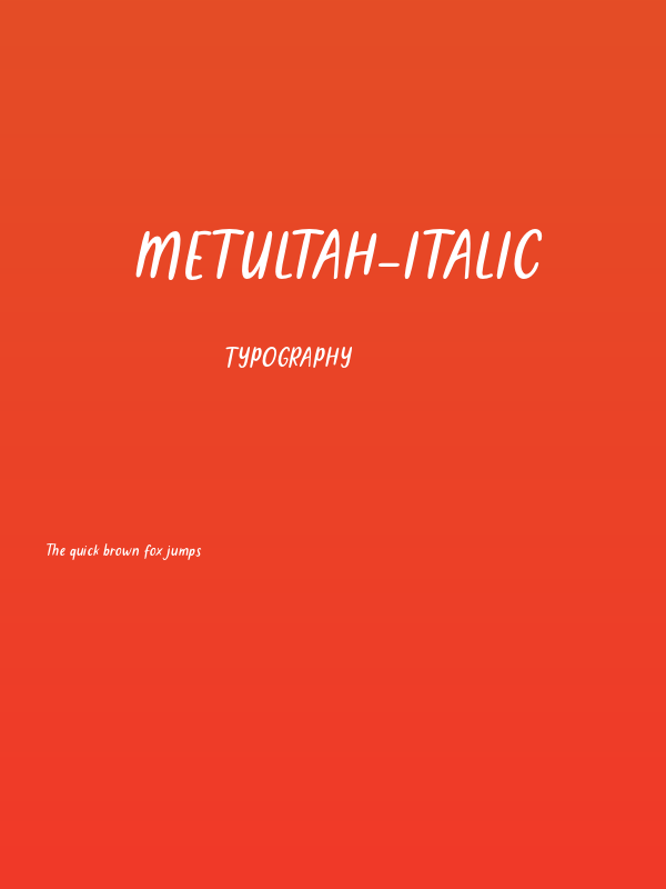 Metultah-Italic Poster
