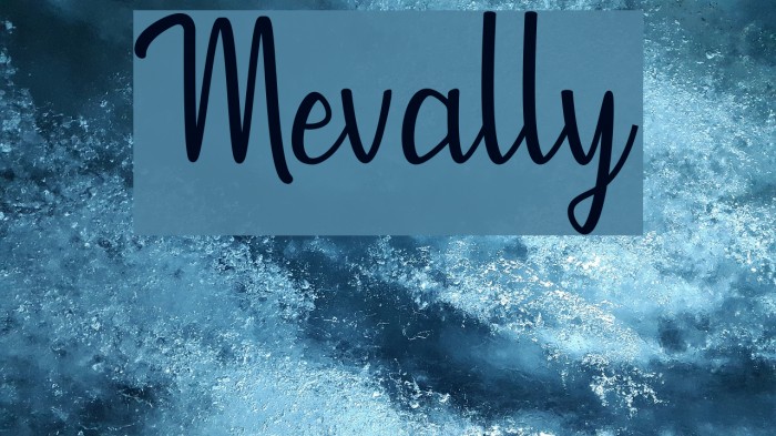 Mevally Font examples