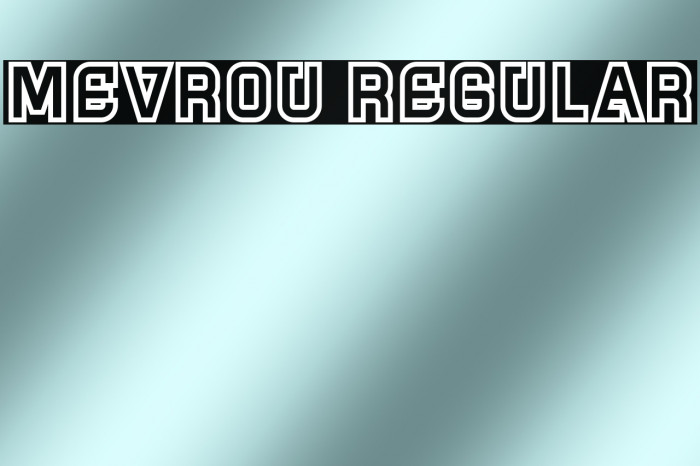 Mevrou Regular Example 1