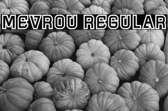 Mevrou Regular Font examples