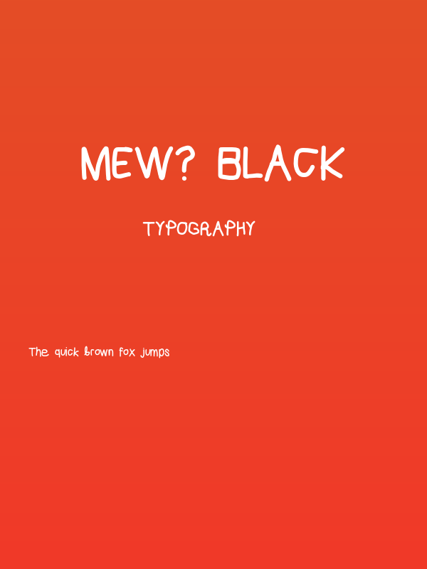Mew? Black Poster
