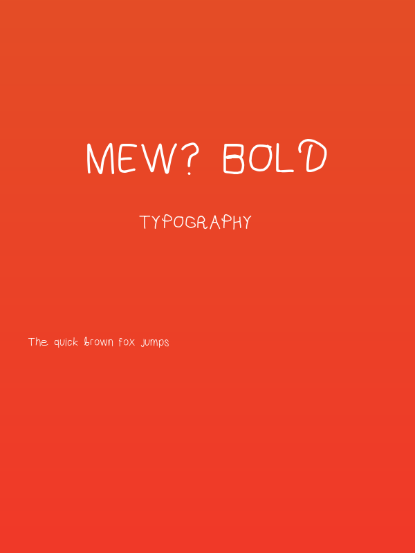 Mew? Bold Poster