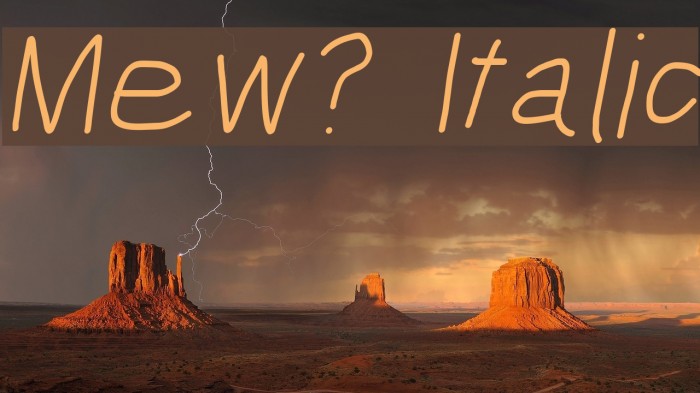 Mew? Italic Font examples