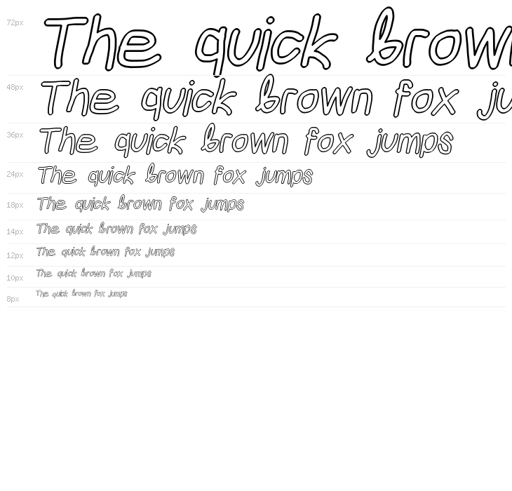 Mew? Outline Italic Waterfall