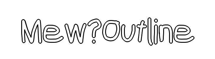 Mew? Outline  免费字体下载
