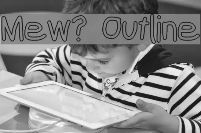 Mew? Outline Font examples