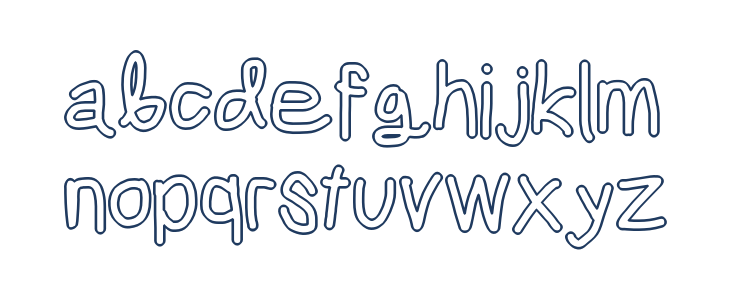 Mew? Outline Lowercase